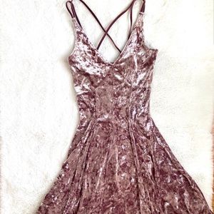 Velvet strapped Dress